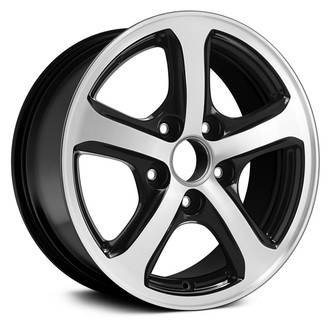 Replace® - 5-Spoke Machined and Black 15x6 Alloy Factory Wheel - Remanufactured