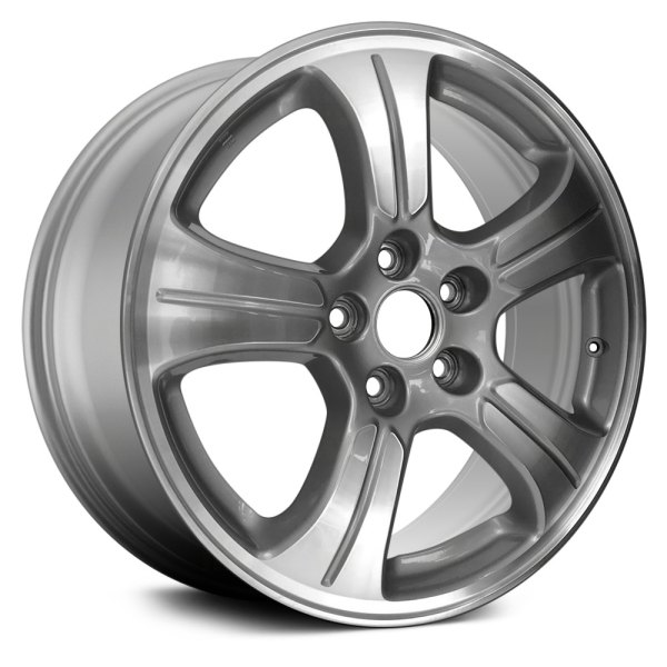 Replace® - 18 x 7.5 5-Spoke Machined Spoke with Light Gray Insets and Pockets Alloy Factory Wheel (Replica)