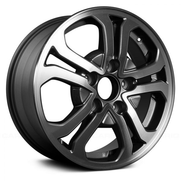 Replace® - 15 x 6 5 V-Spoke Machined and Charcoal Alloy Factory Wheel (Remanufactured)