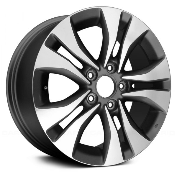 Replace® - 16 x 7 5 V-Spoke Machined and Dark Charcoal Alloy Factory Wheel (Remanufactured)