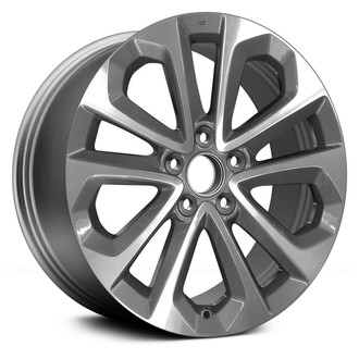 Replace® - Double 5-Spoke Machined and Medium Charcoal Metallic Textured 18x8 Alloy Factory Wheel - Remanufactured