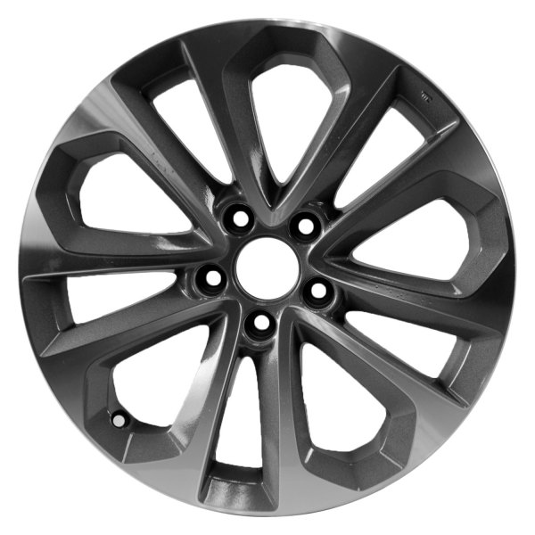 Replace® - 18 x 8 Double 5-Spoke Machined and Medium Charcoal Metallic Textured Alloy Factory Wheel (Factory Take Off)