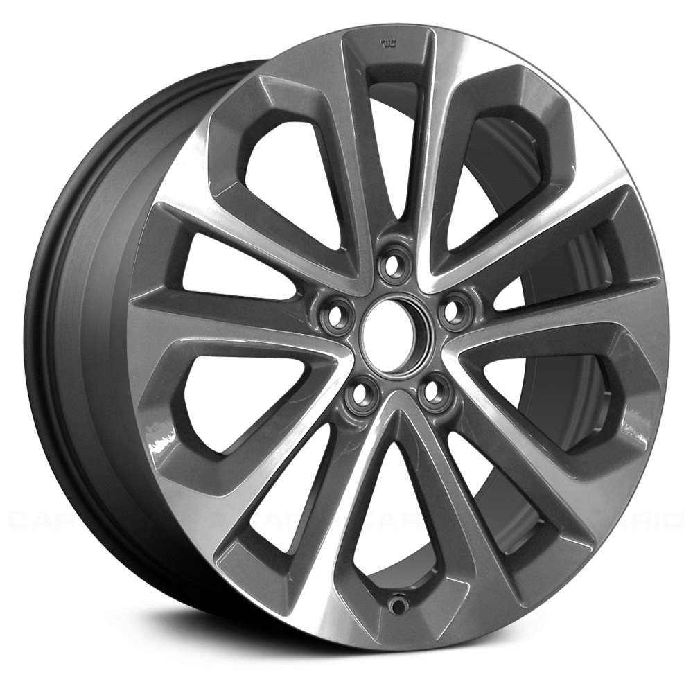 Replace® ALYHS032U30 - Double 5-Spoke Machined and Dark Charcoal Textured  18x8 Alloy Factory Wheel - Remanufactured