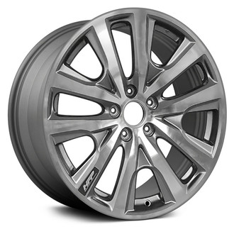 Replace® - 5 V-Spoke Machined and Medium Charcoal Metallic 19x8 Alloy Factory Wheel - Remanufactured
