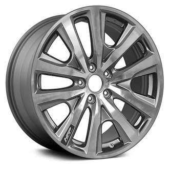 Replace® - 5 V-Spoke Machined and Medium Charcoal Metallic 19x8 Alloy Factory Wheel - Replica