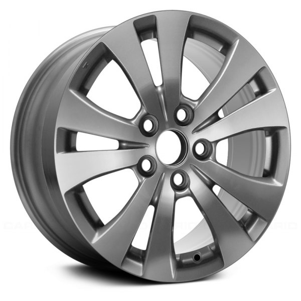 Replace® - 17 x 7 5 V-Spoke Machined and Medium Silver Textured Metallic Alloy Factory Wheel (Remanufactured)