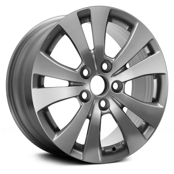 Replace® - 17 x 7 5 V-Spoke Machined and Medium Silver Textured Metallic Alloy Factory Wheel (Factory Take Off)