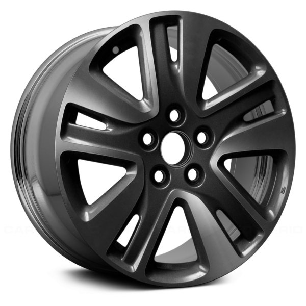 Replace® - 18 x 7 5 V-Spoke Machined and Charcoal Alloy Factory Wheel (Remanufactured)