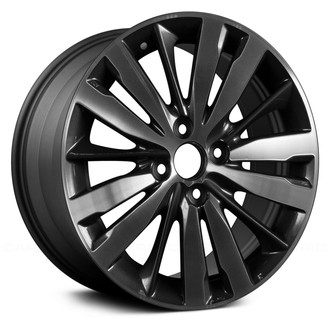 Replace® - 5 W-Spoke Machined and Dark Charcoal Metallic 16x6 Alloy Factory Wheel - Remanufactured