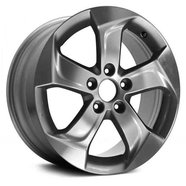 Replace® - 17 x 7.5 5 Turbine-Spoke Machined and Silver Metallic Alloy Factory Wheel (Factory Take Off)