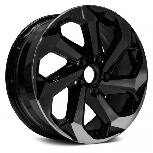 WHEELS 社外アルミ 17インチ7J5HPCD114.3-100+35 社外ホイール 4本 (VHL08-2) クレジットカード QR決済可能 Replace® ALYHS087U45 - 7-Spoke Machined and Black 17x7.5 Alloy
