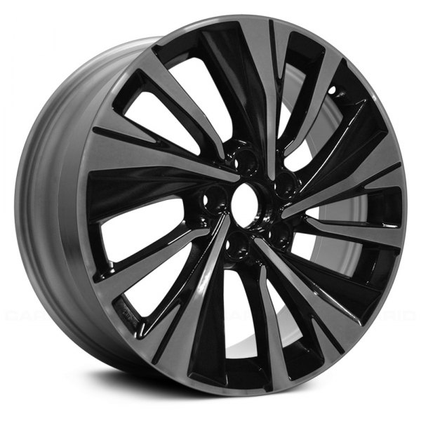 Replace® - 18 x 8 10 Spiral-Spoke Machined and Black Alloy Factory Wheel (Remanufactured)