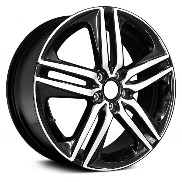 Replace® - 19 x 8 Double 5-Spoke Slow Machined and Black Alloy Factory Wheel (Remanufactured)