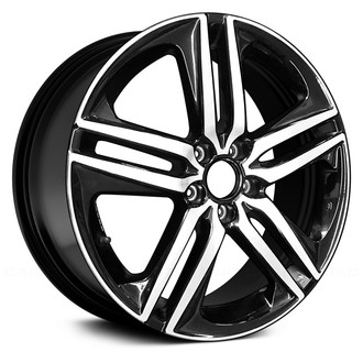 Replace® - Double 5-Spoke Slow Machined and Black 19x8 Alloy Factory Wheel - Remanufactured