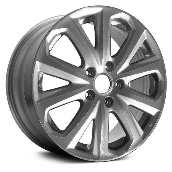 Replace® - 17 x 6.5 5 V-Spoke Machined and Silver Metallic Alloy Factory Wheel (Remanufactured)