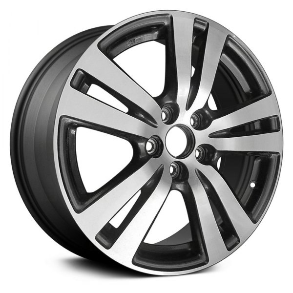Replace® - 18 x 8 Double 5-Spoke Machined and Dark Charcoal Metallic Alloy Factory Wheel (Replica)