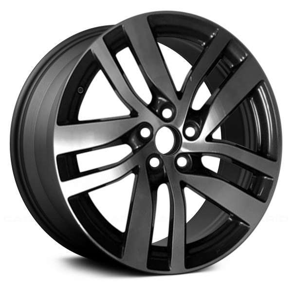 Replace® - 20 x 8 5 Double Spiral-Spoke Machined and Dark Charcoal Metallic Alloy Factory Wheel (Remanufactured)