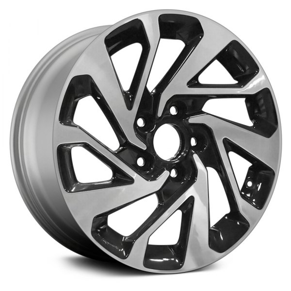 Replace® - 16 x 7 10 Spiral-Spoke Machined and Dark Charcoal Metallic Alloy Factory Wheel (Remanufactured)