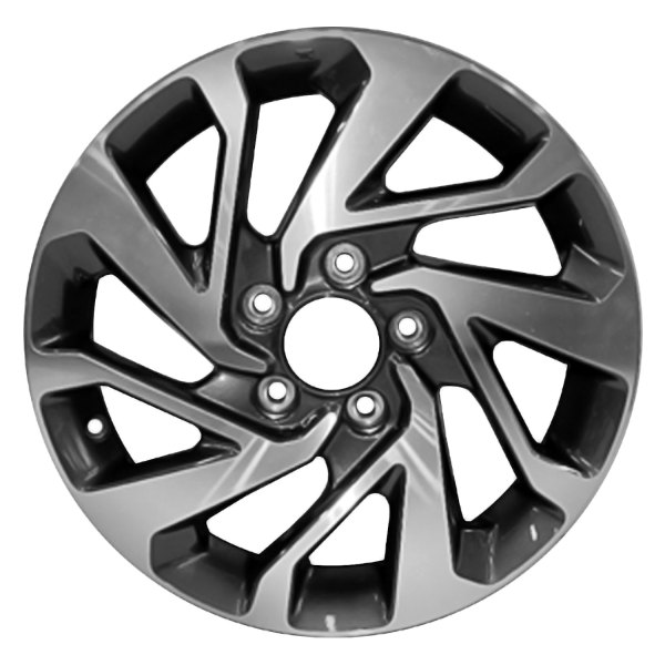 Replace® - 16 x 7 10 Spiral-Spoke Machined Dark Charcoal Metallic Alloy Factory Wheel (Factory Take Off)