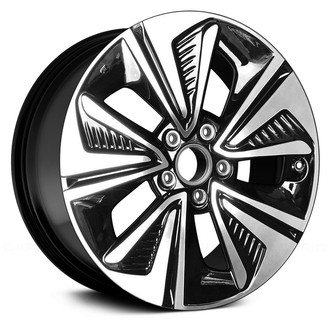 Replace® - 5 Turbine-Spoke Slow Machined and Black 17x7 Alloy Factory Wheel - Remanufactured