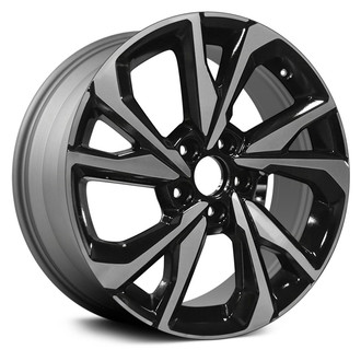 Replace® - 10 Spiral-Spoke Machined and Black 18x8 Alloy Factory Wheel - Remanufactured