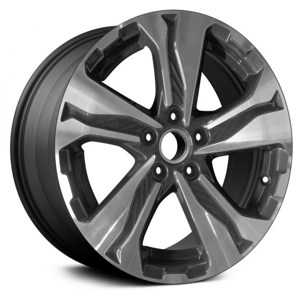 Replace® - 17 x 7.5 5-Spoke Charcoal with Machined Face Alloy Factory Wheel (Remanufactured)