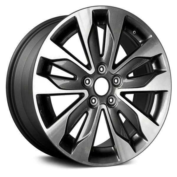 Replace® - 18 x 7.5 5 V-Spoke Machined and Dark Charcoal Alloy Factory Wheel (Remanufactured)