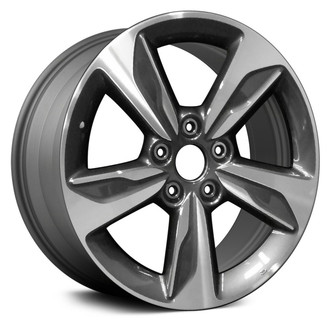 Replace® - 5-Spoke Machined and Medium Charcoal 18x7.5 Alloy Factory Wheel - Remanufactured