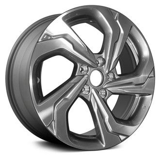 Replace® - 5 Spiral-Spoke Machined and Medium Charcoal Metallic 17x7.5 Alloy Factory Wheel - Remanufactured