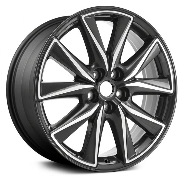 Replace® - 19 x 7 10-Spoke Machined and Dark Charcoal Alloy Factory Wheel (Remanufactured)