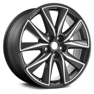 Replace® - 10-Spoke Machined and Dark Charcoal 19x7 Alloy Factory Wheel - Remanufactured