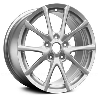 Replace® - 5 V-Spoke Light Smoked Hyper Silver Full Face 17x7 Alloy Factory Wheel - Remanufactured
