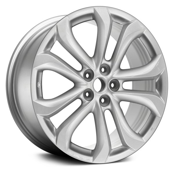 Replace® - 20 x 7.5 5 V-Spoke Bright Smoked Hyper Silver Alloy Factory Wheel (Remanufactured)
