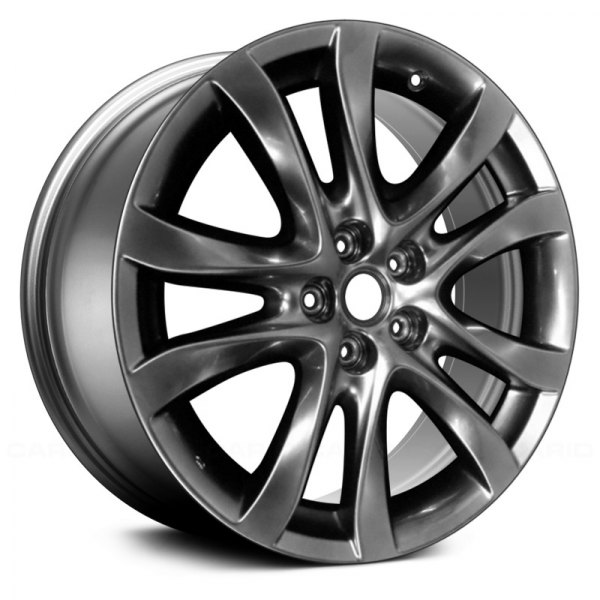 Replace® - 19 x 7.5 5 V-Spoke Black Smoked Hyper Silver Alloy Factory Wheel (Remanufactured)