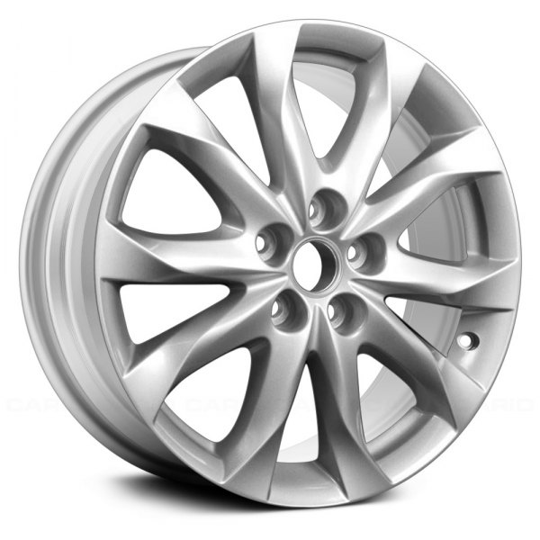 Replace® - 18 x 7 5 V-Spoke Sparkle Silver Metallic Alloy Factory Wheel (Remanufactured)
