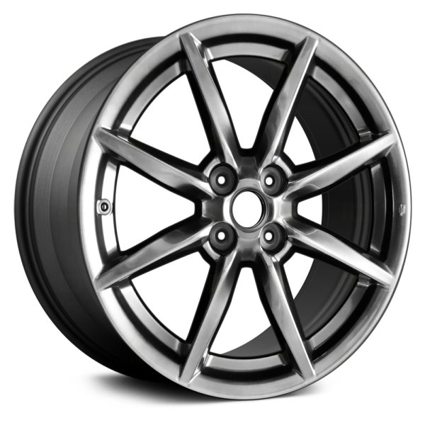 Replace® - 17 x 7 4 V-Spoke Charcoal Silver Alloy Factory Wheel (Remanufactured)