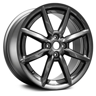 Replace® - 4 V-Spoke Dark Smoked Hyper Silver 17x7 Alloy Factory Wheel - Remanufactured