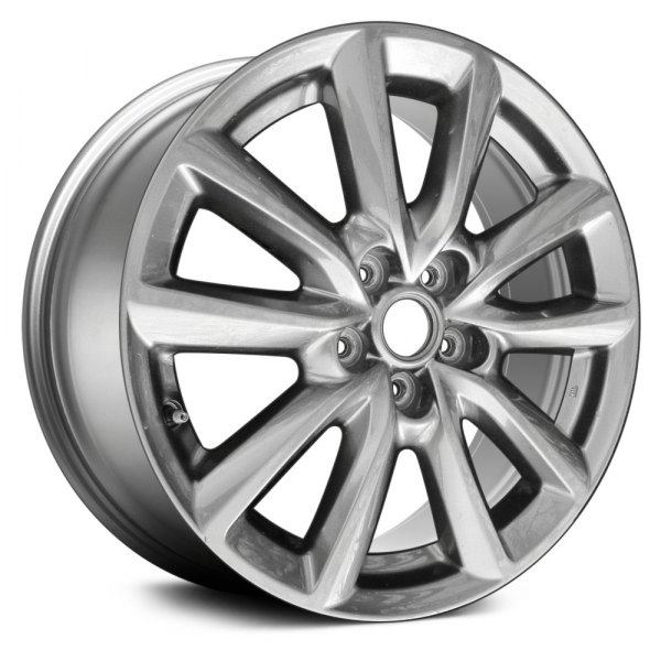 Replace® - 18 x 7 10-Spoke Machined and Medium Charcoal Metallic Alloy Factory Wheel (Remanufactured)