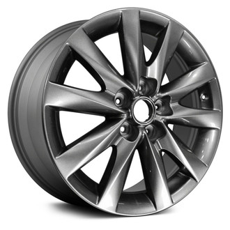Replace® - 10-Spoke Machined and Medium Charcoal Metallic 17x7.5 Alloy Factory Wheel - Remanufactured