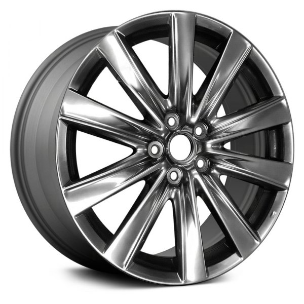 Replace® - 19 x 7.5 10-Spoke Machined and Medium Charcoal Metallic Alloy Factory Wheel (Remanufactured)