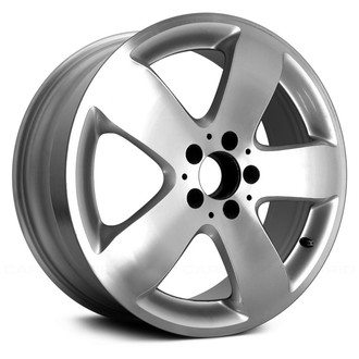 Replace® - 5-Spoke Machined Face with Silver Vents 17x8 Alloy Factory Wheel - Remanufactured