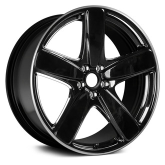 Replace® - 5-Spoke Black with Machined Lip 21x9 Alloy Factory Wheel - Remanufactured