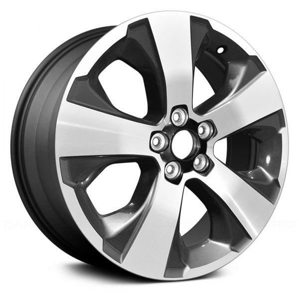 Replace® - 17 x 7 5-Spoke Black Alloy Factory Wheel (Remanufactured)