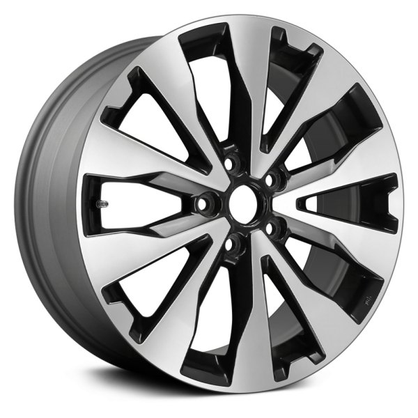 Replace® - 18 x 7 5 V-Spoke Machined and Medium Charcoal Metallic Alloy Factory Wheel (Remanufactured)