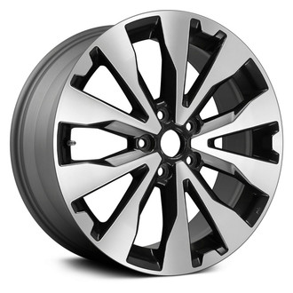 Replace® - 5 V-Spoke Machined and Medium Charcoal Metallic 18x7 Alloy Factory Wheel - Remanufactured