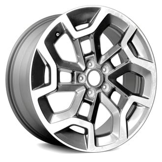 Replace® - 5 Y-Spoke Machined and Dark Charcoal Metallic Textured 17x7 Alloy Factory Wheel - Remanufactured