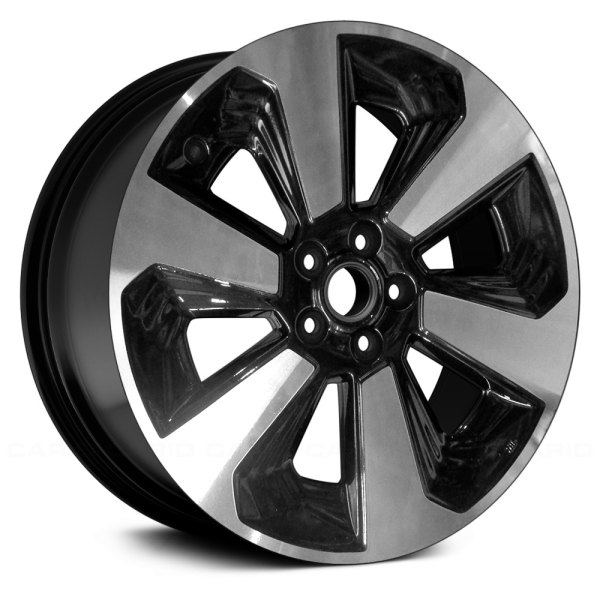Replace® - 17 x 7 6 Spiral-Spoke Machined and Black Metallic Alloy Factory Wheel (Remanufactured)