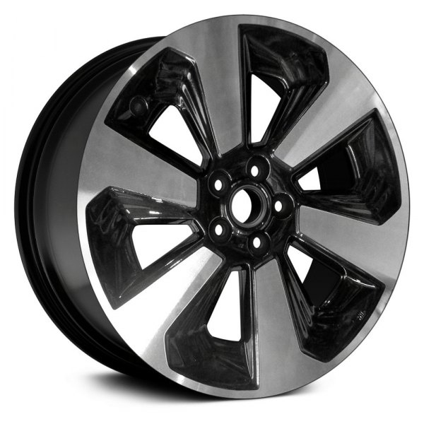 Replace® - 17 x 7 6 Spiral-Spoke Black with Machined Face Alloy Factory Wheel (Replica)