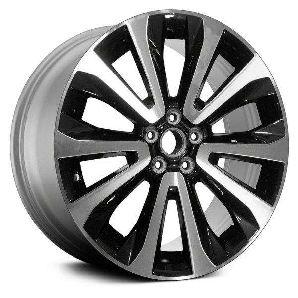 Replace® - 18 x 7 5 V-Spoke Machined and Black Metallic Alloy Factory Wheel (Remanufactured)