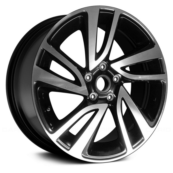 Replace® - 18 x 7.5 5 Double Spiral-Spoke Machined and Black Metallic Alloy Factory Wheel (Factory Take Off)